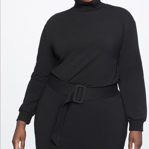 Eloquii Dresses - Belted Mock Neck Dress Eloquii Dresses - Belted Mock Neck Dress